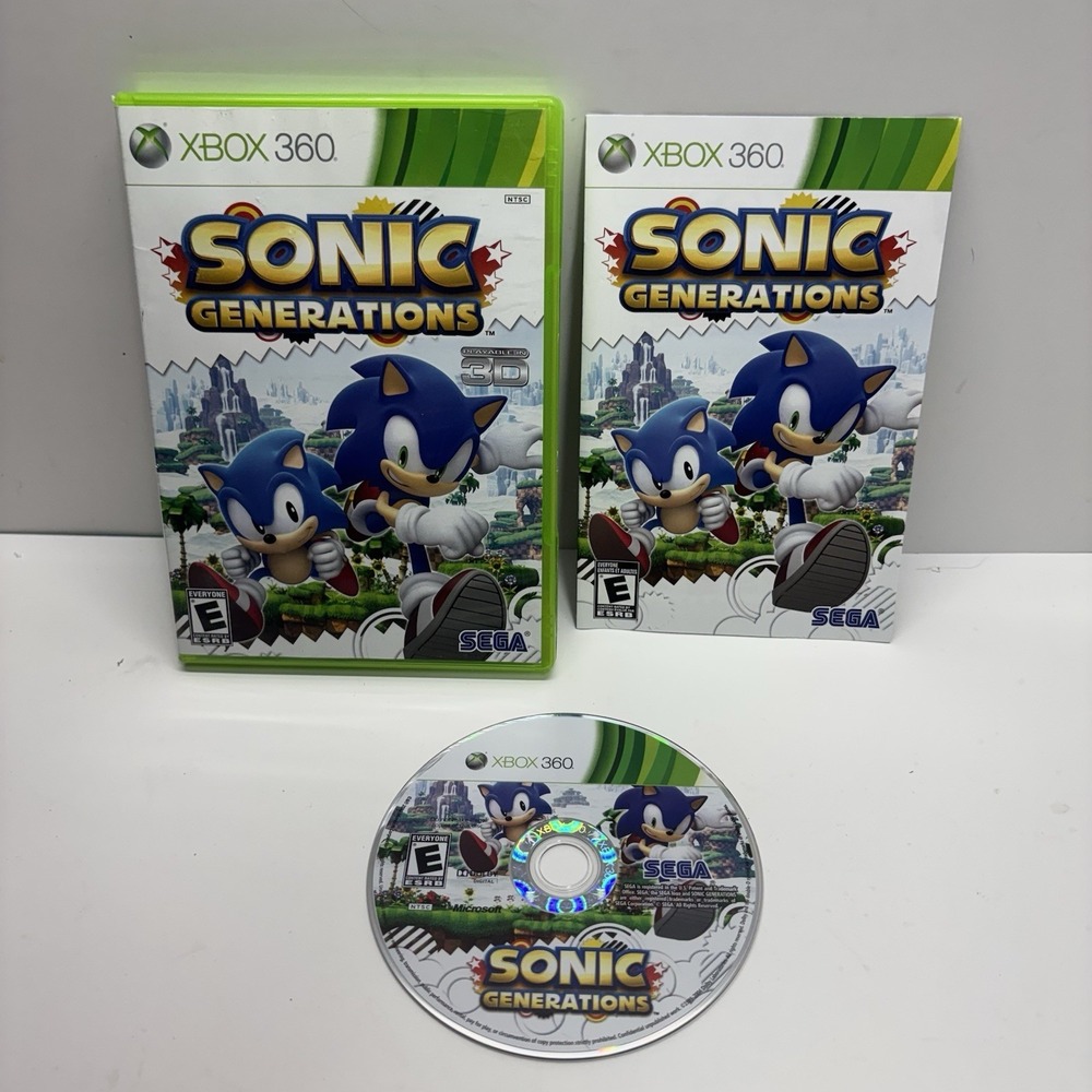 XBOX 360 Sonic Generations (Microsoft Xbox 360, 2011) COMPLETE, TESTED & WORKS!
